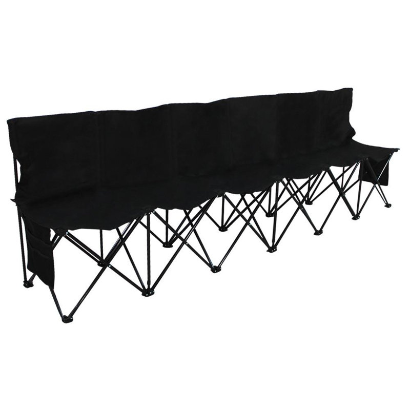 Kalel Folding Camping Bench, Black