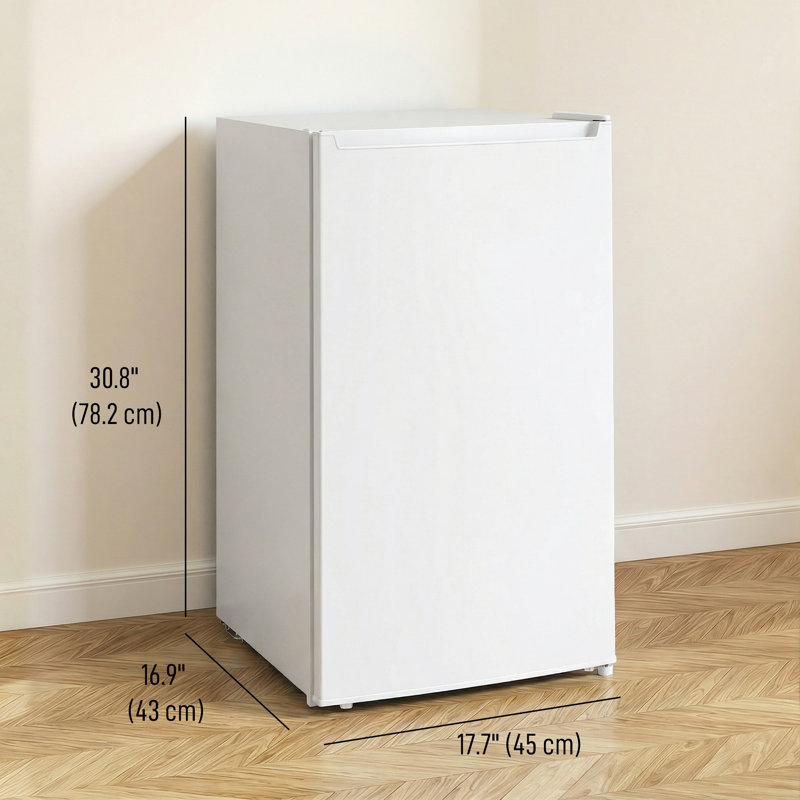 Mini-congélateur compact à 2,1 pieds cubes avec température réglable, Blanc