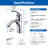 Single Hole Bathroom Faucet with Drain Assembly, Single Handle Bathroom Sink Faucet with Pop-up Drain Stopper-104345586