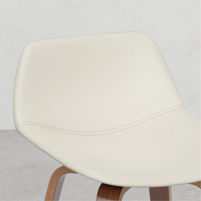Harvard Bentwood Counter/ Bar Height Stool (Set Of 2), White Seat/ Brown Frane 