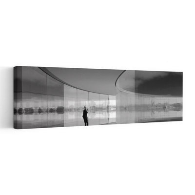 Modern Glass Reflections by Leif Londal - Wrapped Canvas Panoramic Print