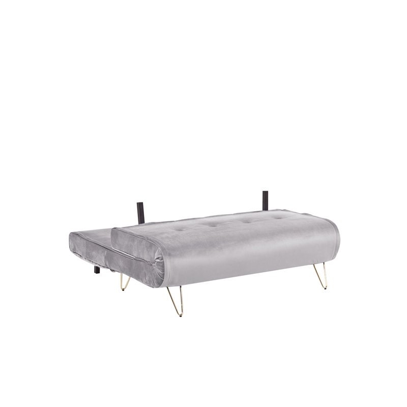 Millar Queen 130cm Upholstered Futon And Mattress, Grey