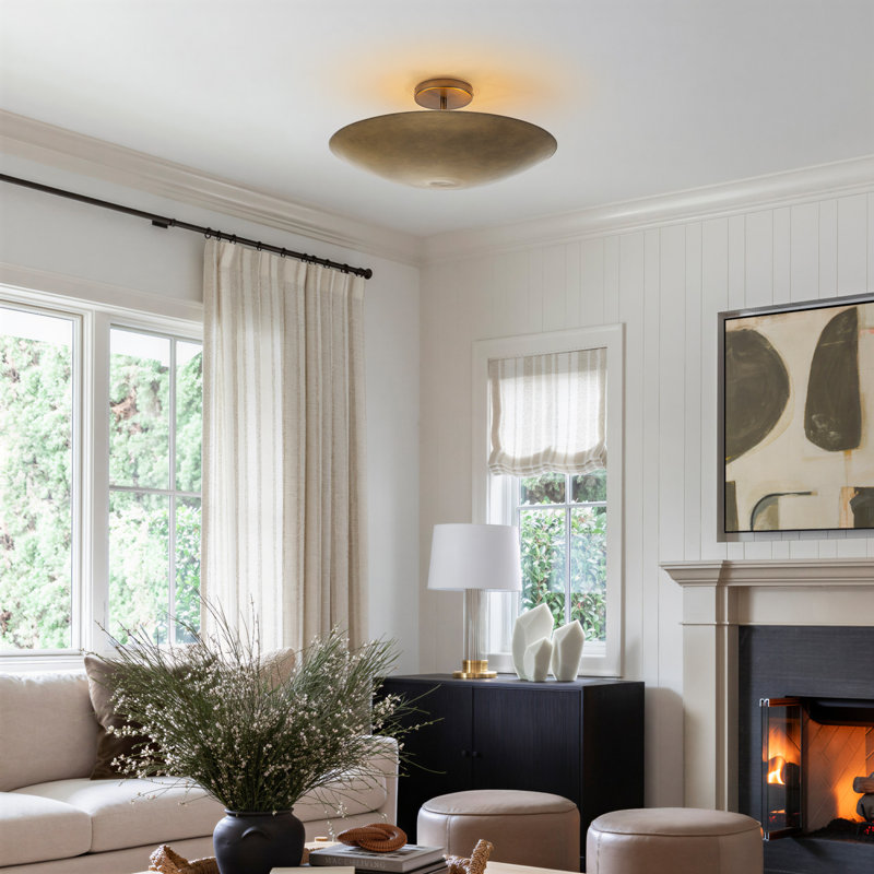 Dome Metal Semi - Flush Mount