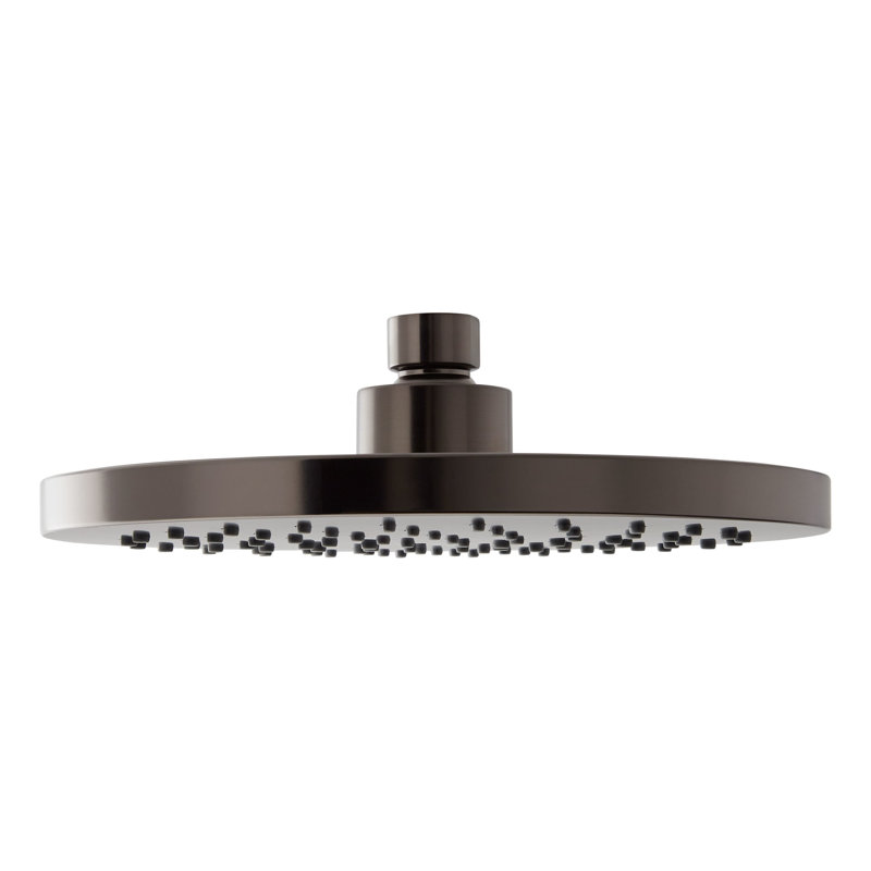 Modern Round Rainfall Shower Head - 2.5 gpm - Polished Brass