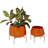 Keneen 2 Piece Metal Indoor Outdoor Planter with Removable Stand Set-757400061