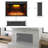 Electric Fireplace Insert Heater With Realistic Fire Crackling Sound, Multi Led Flame Modes, Remote Control, Overheating Protection, 750/1500w