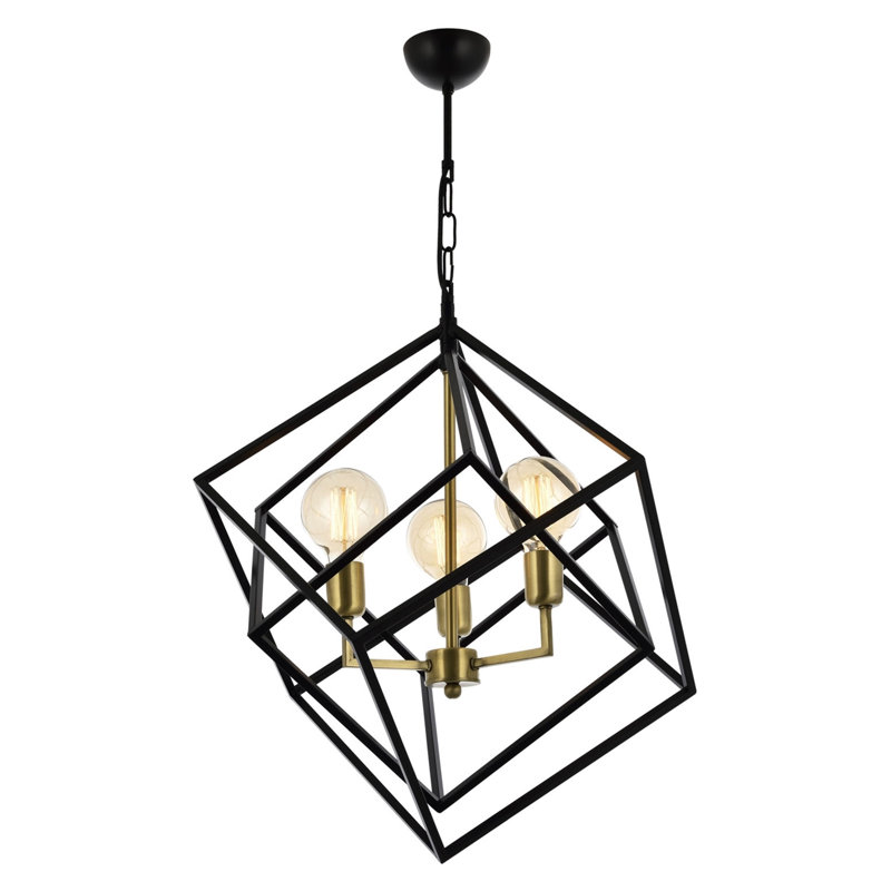 Lustre géométrique à 3 lumières