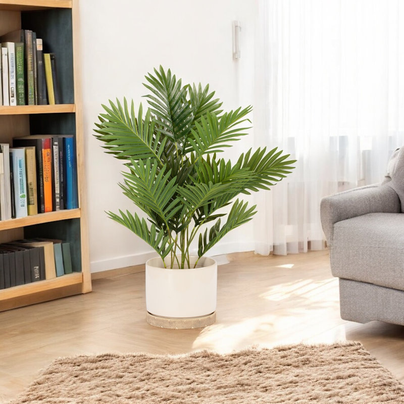 Palmier artificiel en pot, H 24 po x l 16 po x P 16 po