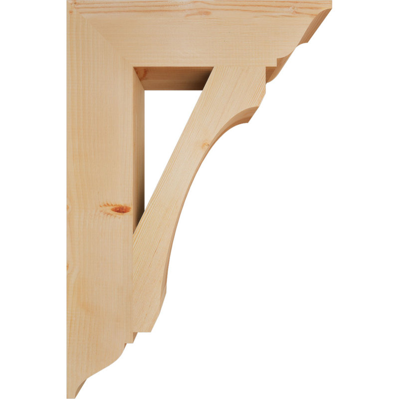 Support en bois rustique traditionnel BKTLEC01, Douglas (lisse), H 36 po x l 5,5 po x P 24 po