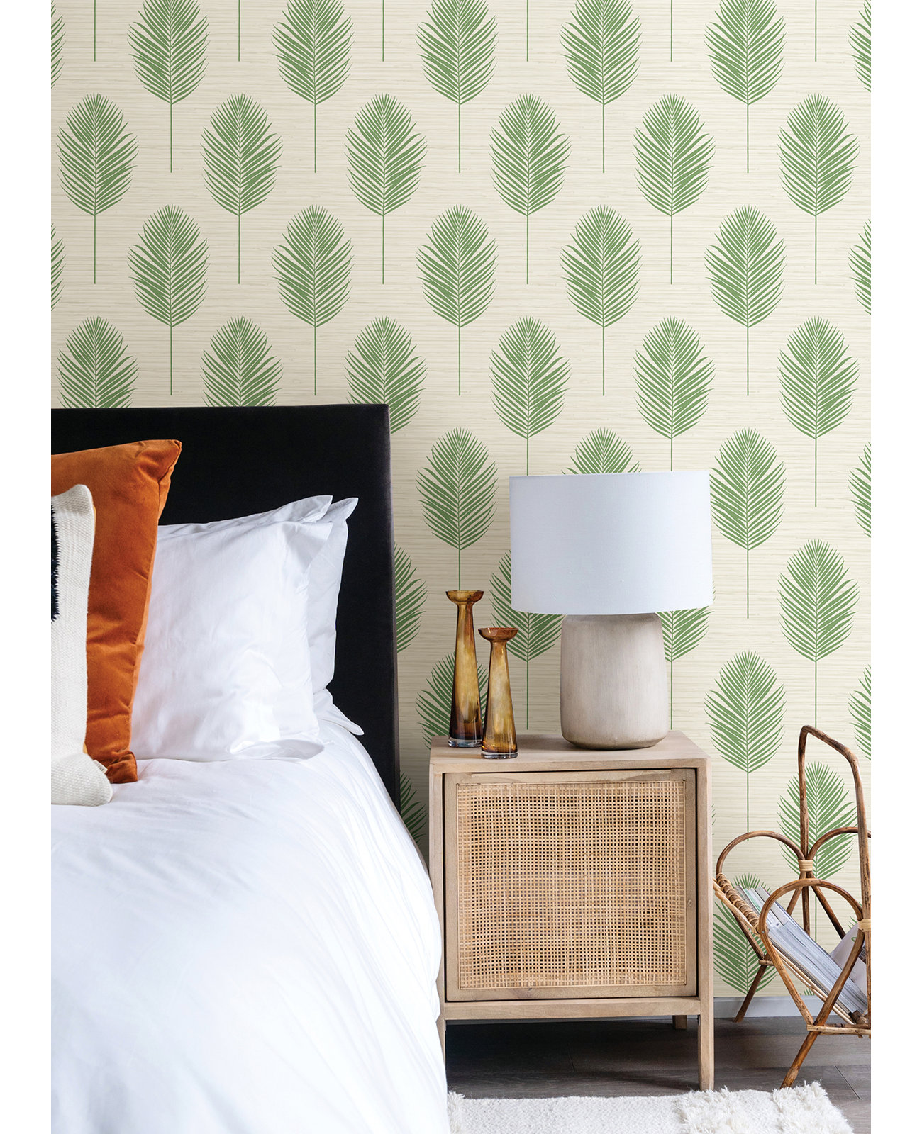 Mclaurin Fern 27' L x 27" W Wallpaper Roll, Green