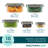 Leak-Proof Nestable Square 5 Container Food Storage Set-61818124