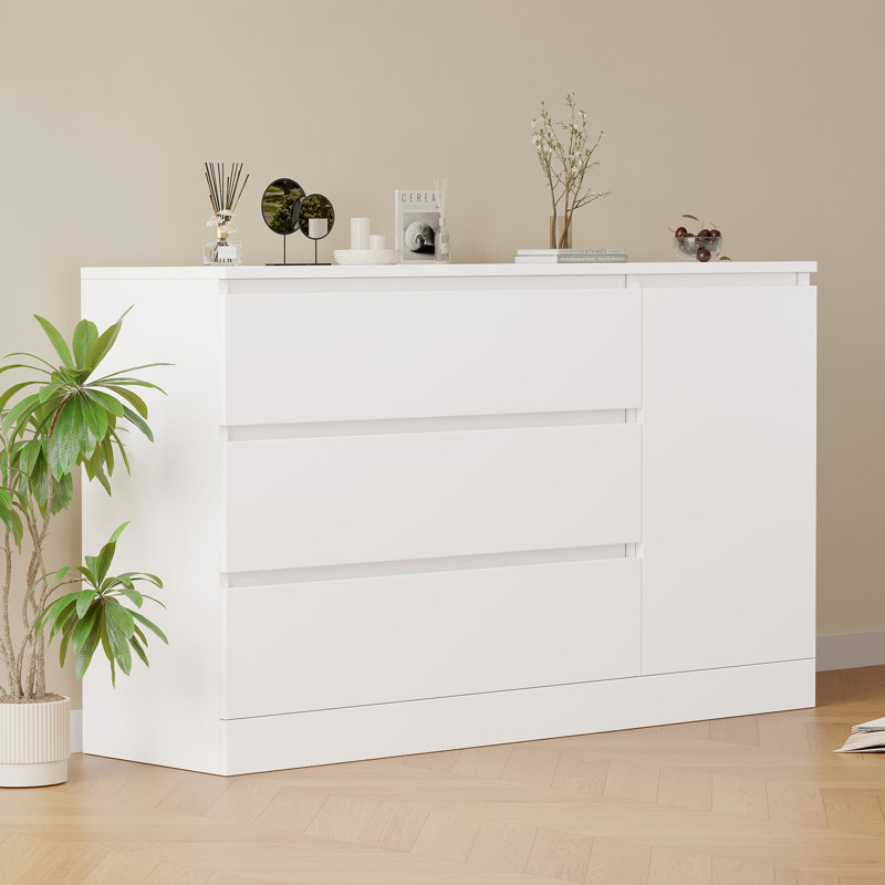 Armoire latérale en bois avec tiroirs cachés