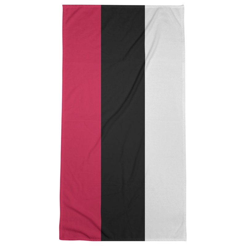 Cotton Blend Lightweight Bath Towel, Red/Black/White