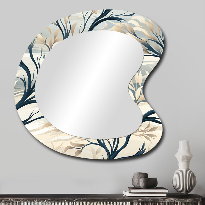 Miroir mural gris et gris, 27 po x 27 po