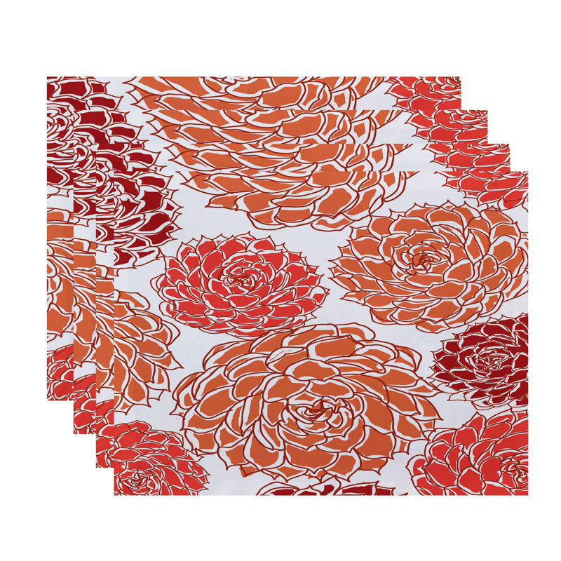 Ensemble de napperons 4 pièces Gorrell, Orange