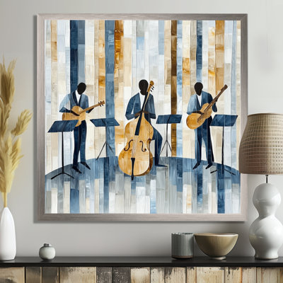 «Jazz Musisans In The Studio - Music Jazz Print», art mural