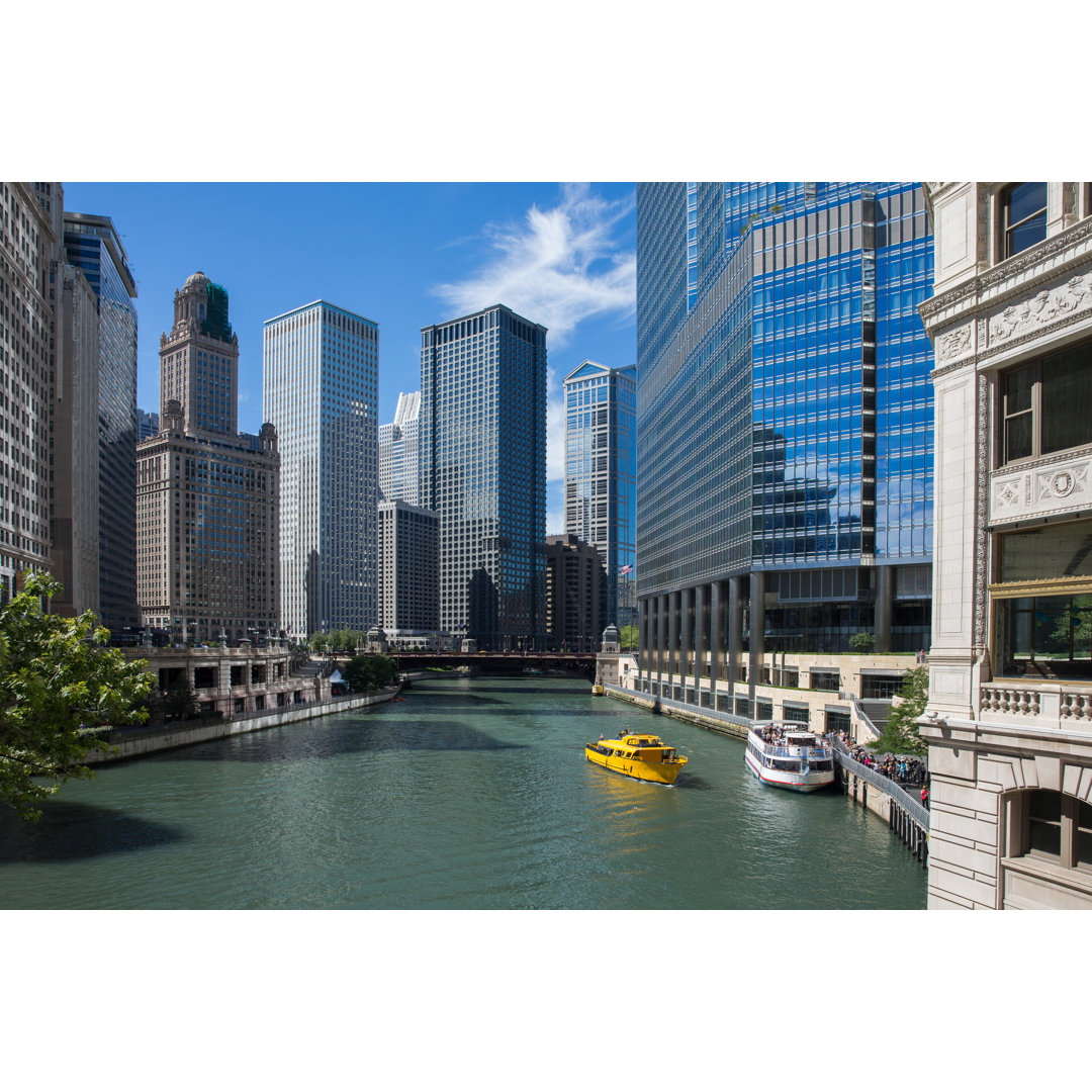 Chicago River View von Jim_Pintar - Foto auf Leinwand