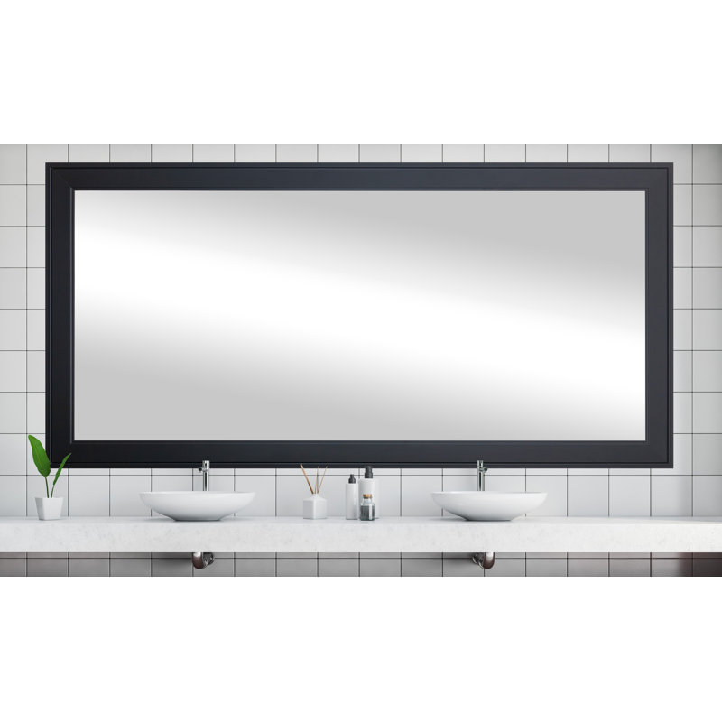 Miroir de salle de bain / meuble-lavabo Bornhardt, 39 po x 72 po, Noir
