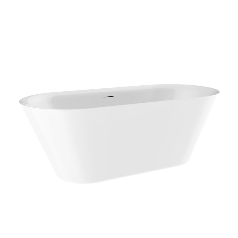 Baignoire de trempage autoportante en acrylique 66 po. X 29,5 po.
