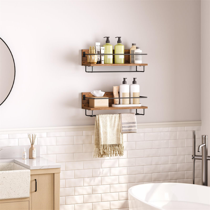 Open Shelving Wine Bottle Rack Brown