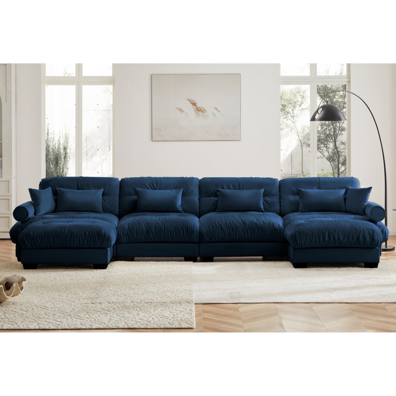 Canapé modulaire en forme de nuage Modern Sofau, Blue