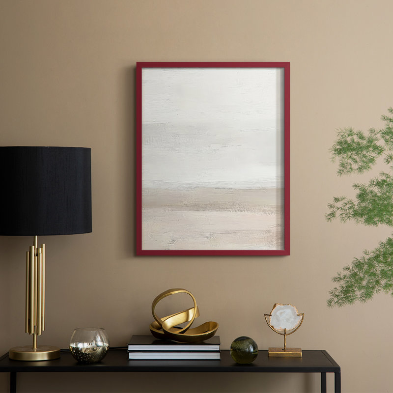 Abstrait, reproduction encadrée CDXCV III - prêt à être accroché , H 10 po x l 8 po, Rouge