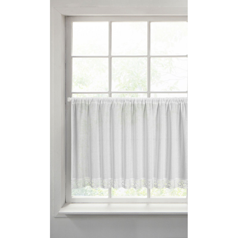 Preesall Solid Colour Cafe Curtain, 60cm H x 150cm W