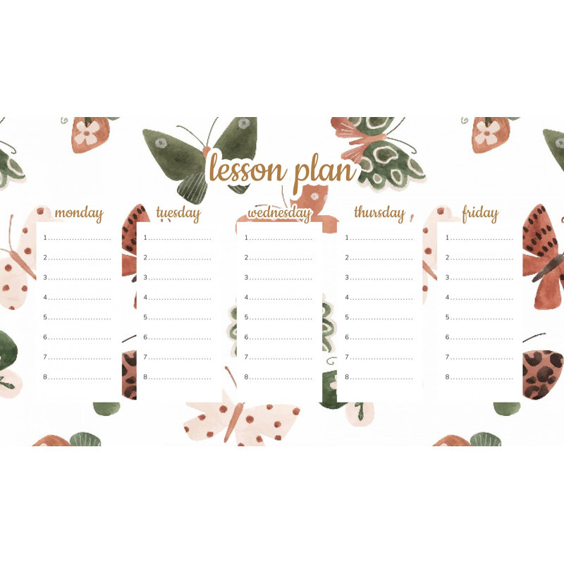 Magnetic Lesson Plan Watercolor Butterflies