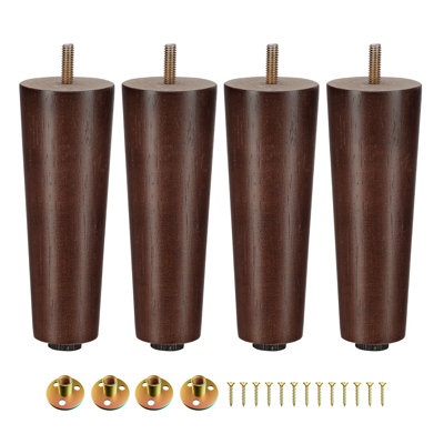 Aadirath 4 Round Walnut Wood Legs