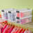 Sterilite 30 Qt Clear Plastic Stackable Storage Bin w/ Latch Lid, White (6 Pack)-115281014