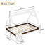 Lit plateforme double avec escalier, structure de lit simple en bois massif, profil bas et design amusant enfantin-1946334828-1947893335