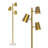 Crevan 62" Modern 3-Light Tree Metal Floor Lamp with Marble Base-1425435535