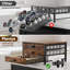 Organisateur de café à 3 niveaux avec tiroirs coulissants, support de rangement de 60 capacités pour comptoir de cuisine et bar à café, fabrication robuste en acier et en panneau de fibres à densité moyenne