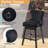 Upholstered 26" Swivel Counter Stools With Solid Wood Legs-711845584-711845586