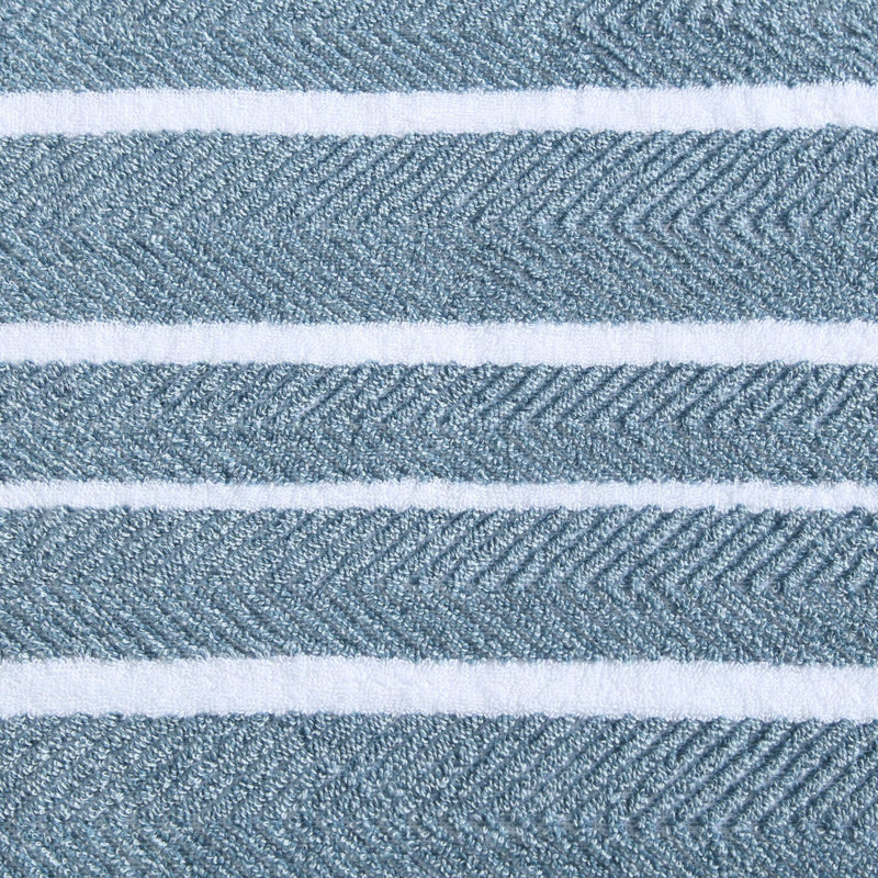 Nautica 6 Piece 100% Cotton Towel Set, Cruise Along Blue Striped