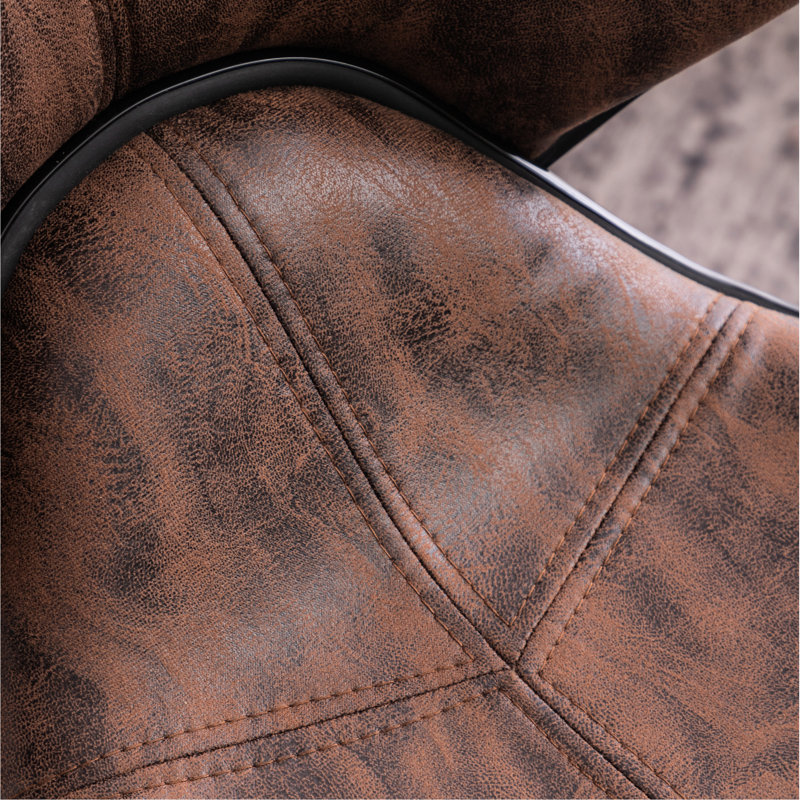 2 , Brown - Adjustable, Base, 360 Swivel Seat With Soft Padding In For Versatile Use, Brown