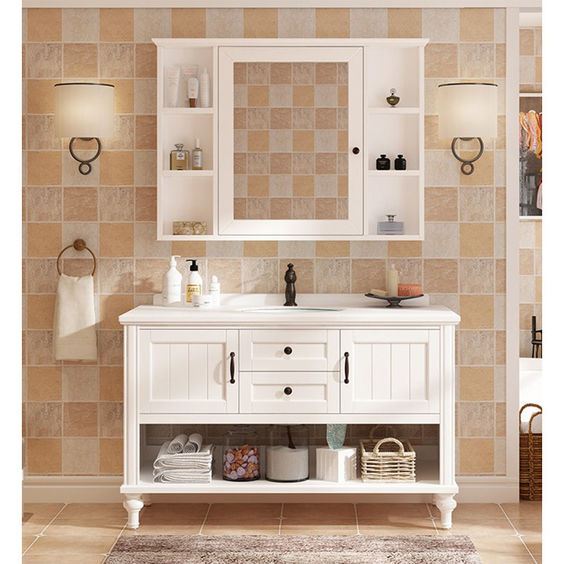 Meuble-lavabo en chêne American Country Style, White