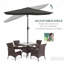 Parasol de marché d'extérieur de 6,5 pi x 10 pi avec manivelle et inclinaison à bouton-poussoir Outsunny-1301586360