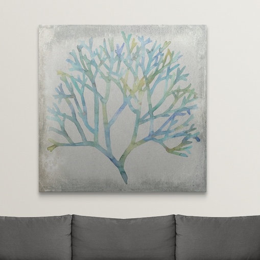 « corail ii » megan meagher, reproduction d’art, H 35 po x l 35 po x P 1,5 po, Toile