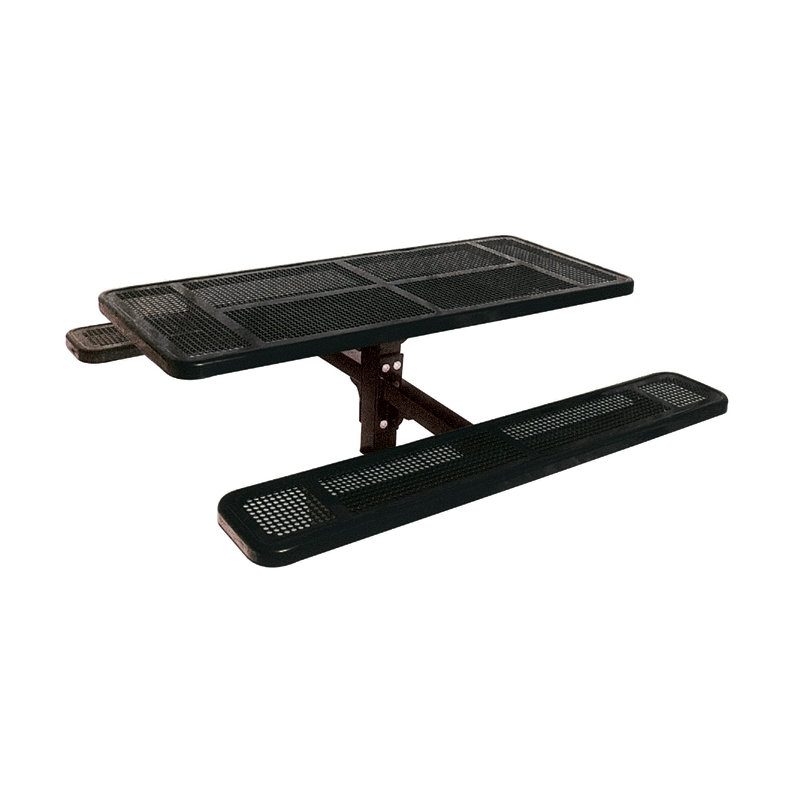 Table de pique-nique Laurie, Black/Black, 6 pi