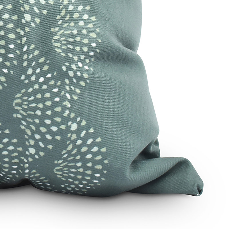 Fickle Florals Geometric Reversible Throw Pillow, 20" x 20", Gray