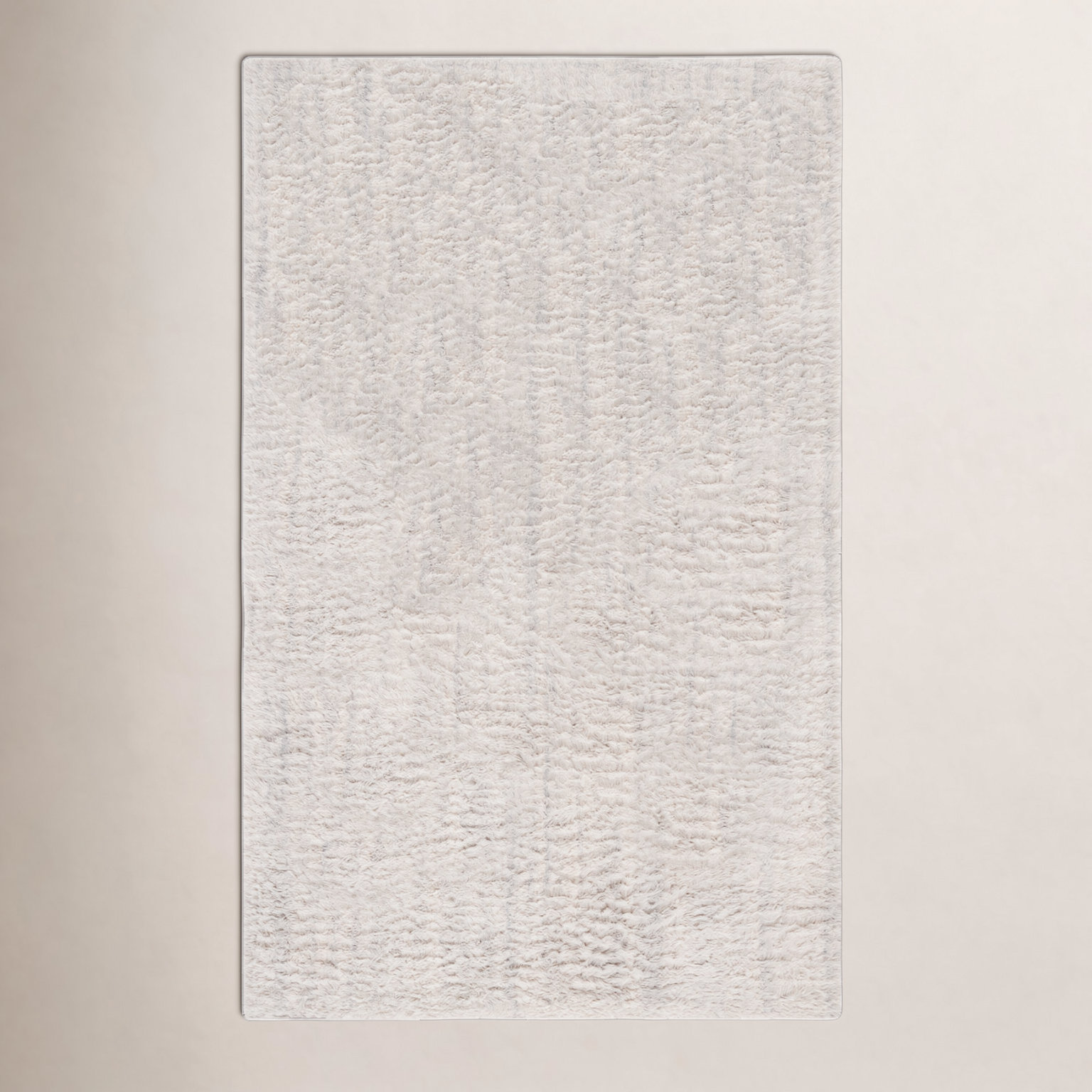 Silver Ivory Hand-Woven Rug, Rectangle 4' x 6'