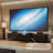 Mid-Century Modern Electric TV Stand With Ultra-Short Throw Projector Cabinet-419508320-419508323