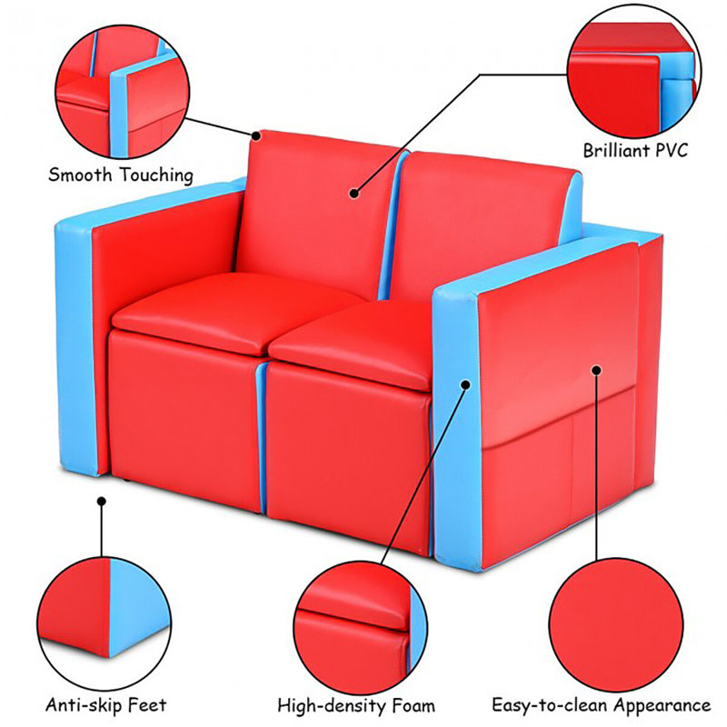 Tello Kids 3 Piece Rectangular Play Or Activity Table and Chair Set