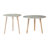 Nature Inspired Side Tables - 2pcs, Construction, Painted Cherry Blossom Tops In White + Blue, For Living Room, Bedroom, Foyer Of 2 , Blue Tops, Accent