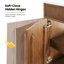 Ensemble de meuble-lavabo simple 60 po en noyer naturel avec plateau en pierre composite Taren-1208970040