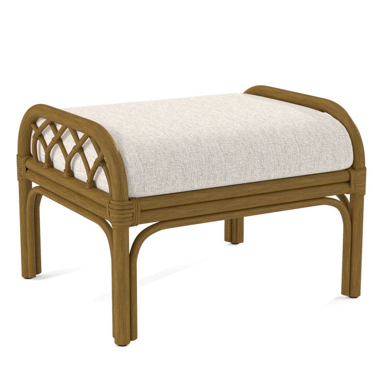 Edgewater Ottoman, Snow Crypton Performance; 0884-91, Aged Barrel