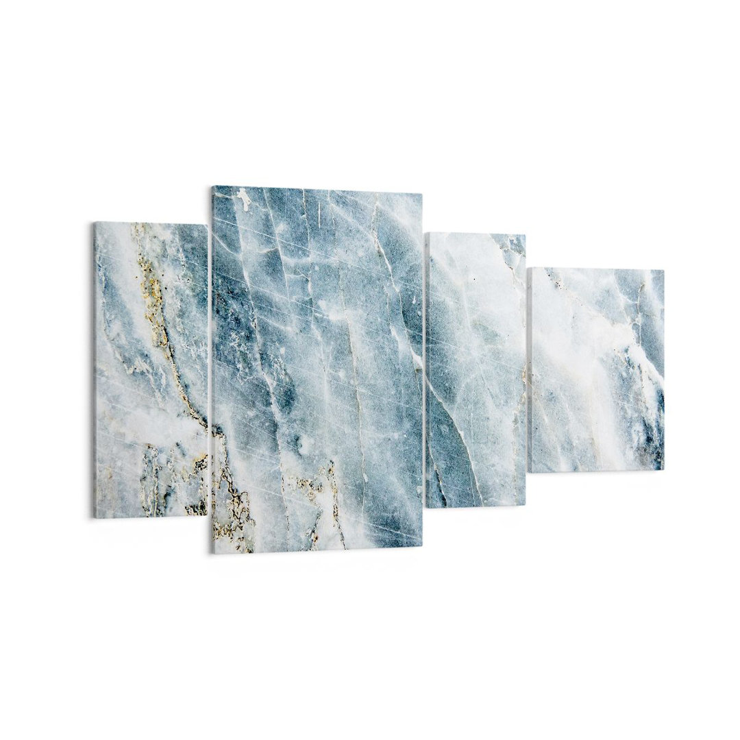 4-tlg. Leinwandbilder-Set Imitation Stone Marble