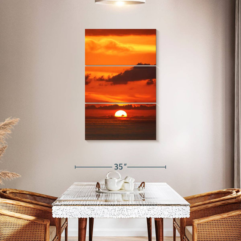 Gillard Ocean Orange Sunset, 45" H x 28" W