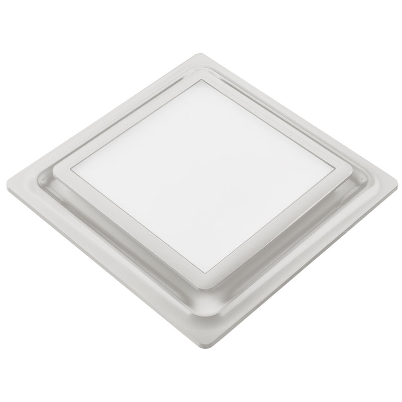Ventilateur de salle de bain plafonnier 80 CFM avec éclairage, Nickel satiné